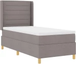 vidaXL Κρεβάτι Box Spring με Στρώμα Ταμπά 90x190 εκ. Υφάσματος