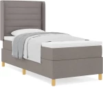 vidaXL Κρεβάτι Box Spring με Στρώμα Ταμπά 90x190 εκ. Υφάσματος