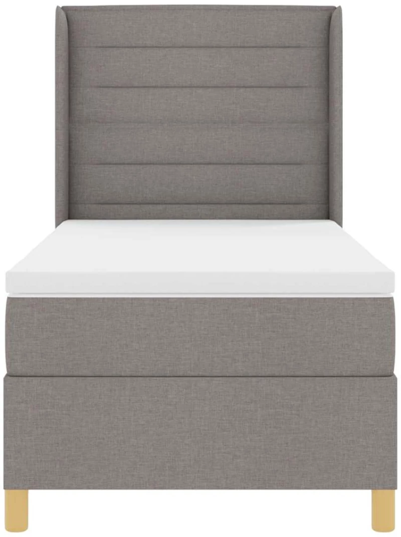 vidaXL Κρεβάτι Box Spring με Στρώμα Ταμπά 90x190 εκ. Υφάσματος