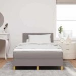 vidaXL Κρεβάτι Box Spring με Στρώμα & LED Ταπάζ 120x200 εκ. Ύφασμα