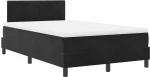 κρεβάτι box spring vidaXL με στρώμα και LED Μαύρο 120x200 εκ. Βελούδο