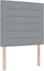 vidaXL Κρεβάτι με Στρώμα & LED Ανοιχτό Γκρι 80x200 cm Υφασμάτινο