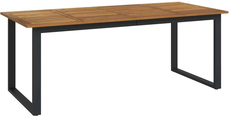 vidaXL Σετ τραπεζαρίας κήπου 9 pcs Γκρι 200 x 90 x 75 cm