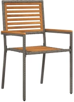 vidaXL Σετ Τραπεζαρίας Κήπου 9 pcs Γκρι 200 x 100 x 74 cm