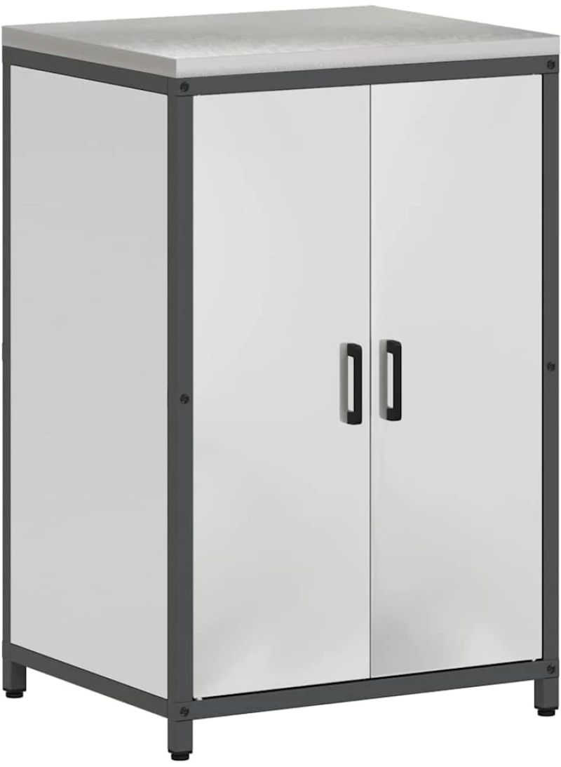 vidaXL Σετ Αποθήκευσης Κουζίνας με ράφι 3 pcs Ασημί 210 x 50 x 92 εκ
