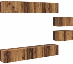 vidaXL Σετ επίπλου τηλεόρασης 8 pcs Παλαιό ξύλο 60 x 30 x 30.5 εκ.