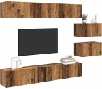 vidaXL Σετ επίπλου τηλεόρασης 8 pcs Παλαιό ξύλο 60 x 30 x 30.5 εκ.