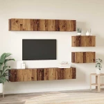 vidaXL Σετ επίπλου τηλεόρασης 8 pcs Παλαιό ξύλο 60 x 30 x 30.5 εκ.