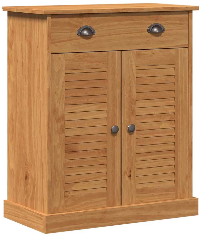 vidaXL Ντουλάπι Μπάνιου καφέ μελί 68 x 34 x 80 εκ Μασίφ ξύλο πεύκου