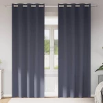 vidaXL Κουρτίνες με κουρτίνες 2 pcs Ανθρακί 245 x 140 εκ. Πολυεστέρας