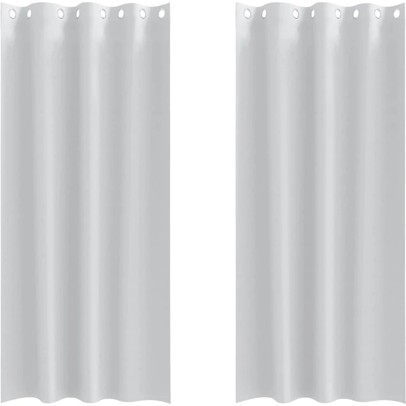 vidaXL Κουρτίνες 2 pcs Ανοιχτό Γκρι 245 x 140 εκ. Πολυεστέρας
