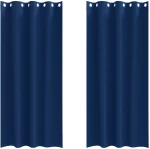 vidaXL Κουρτίνες 2 pcs Σκούρο Μπλε 245 x 140 εκ. Πολυεστέρας