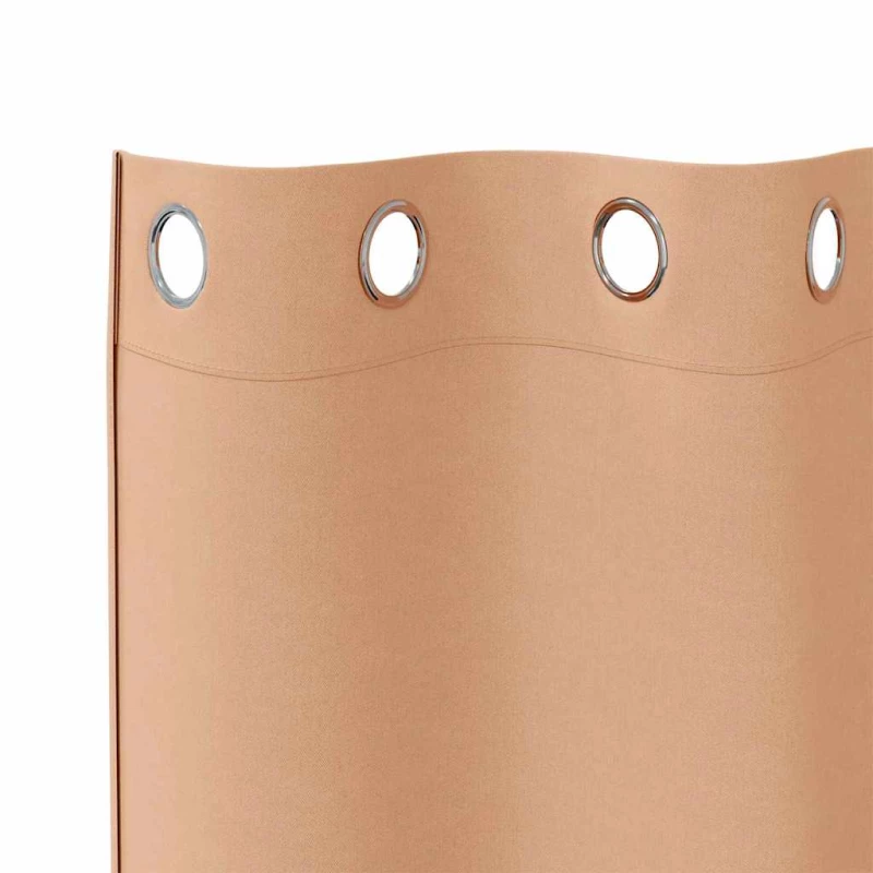 vidaXL Κουρτίνες 2 pcs Ανοιχτό καφέ 245 x 140 εκ. Πολυεστέρας