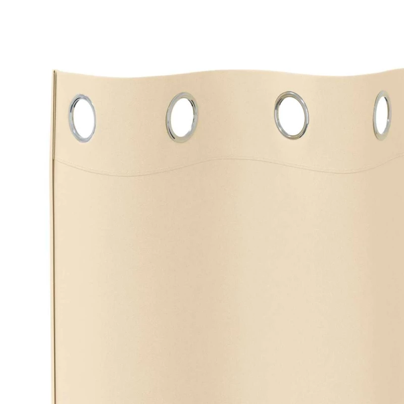 vidaXL Κουρτίνες με κουρτίνες 2 pcs Κρεμ 245 x 140 εκ. Πολυεστέρας