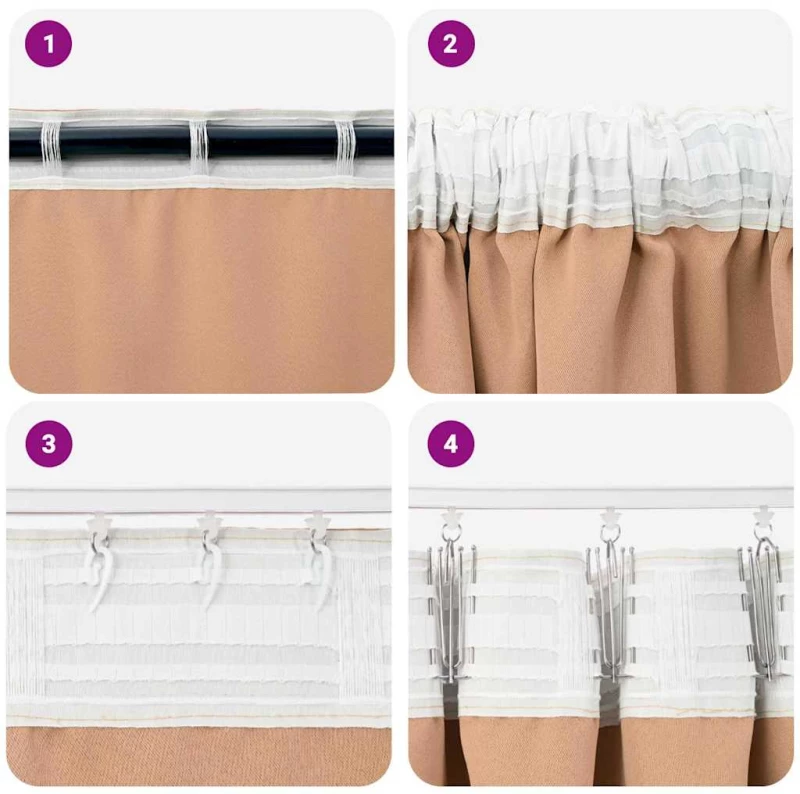 vidaXL Κουρτίνες 2 pcs Ανοιχτό καφέ 260 x 140 εκ. Πολυεστέρας