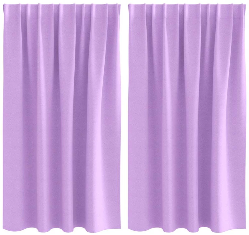 vidaXL Κουρτίνες με κουρτίνες 2 pcs Μοβ 140 x 140 cm Πολυεστέρας