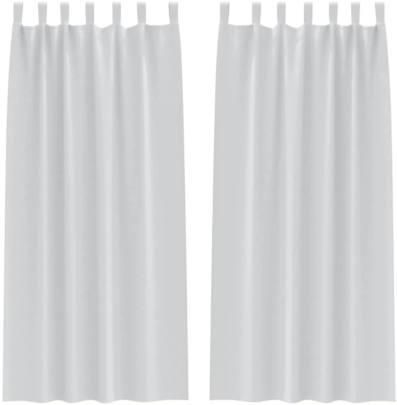 vidaXL Κουρτίνες 2 pcs Ανοιχτό Γκρι 260 x 140 εκ. Πολυεστέρας