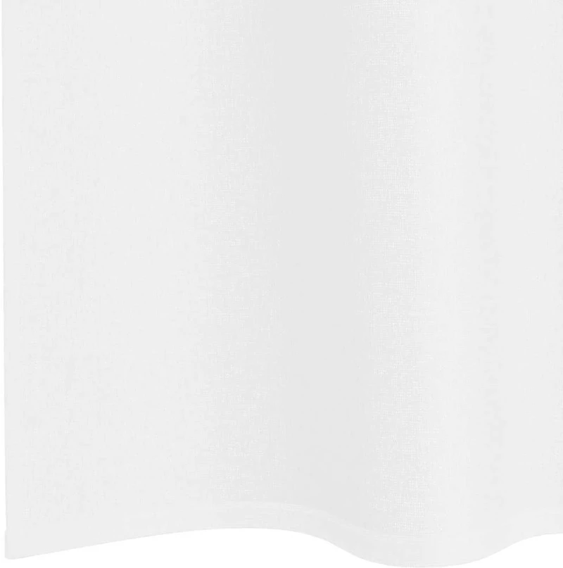 vidaXL Κουρτίνες με κουρτίνες 2 pcs Λευκό 140 x 225 cm Πολυεστέρας
