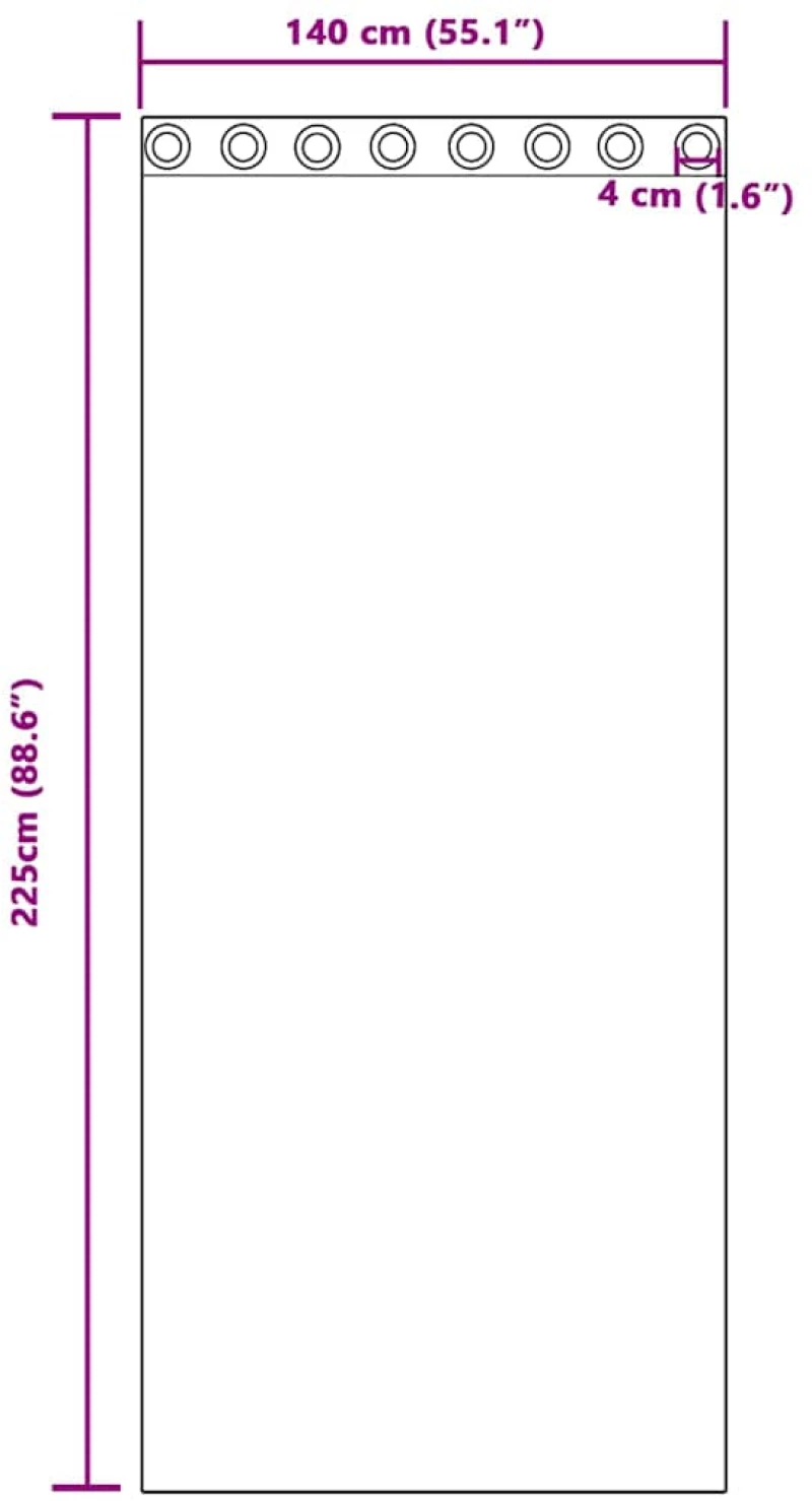 vidaXL Κουρτίνες με κουρτίνες 2 pcs Κρεμ 140 x 225 cm Πολυεστέρας