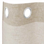 vidaXL Κουρτίνες με κουρτίνες 2 pcs Άμμος 140 x 225 cm Πολυεστέρας