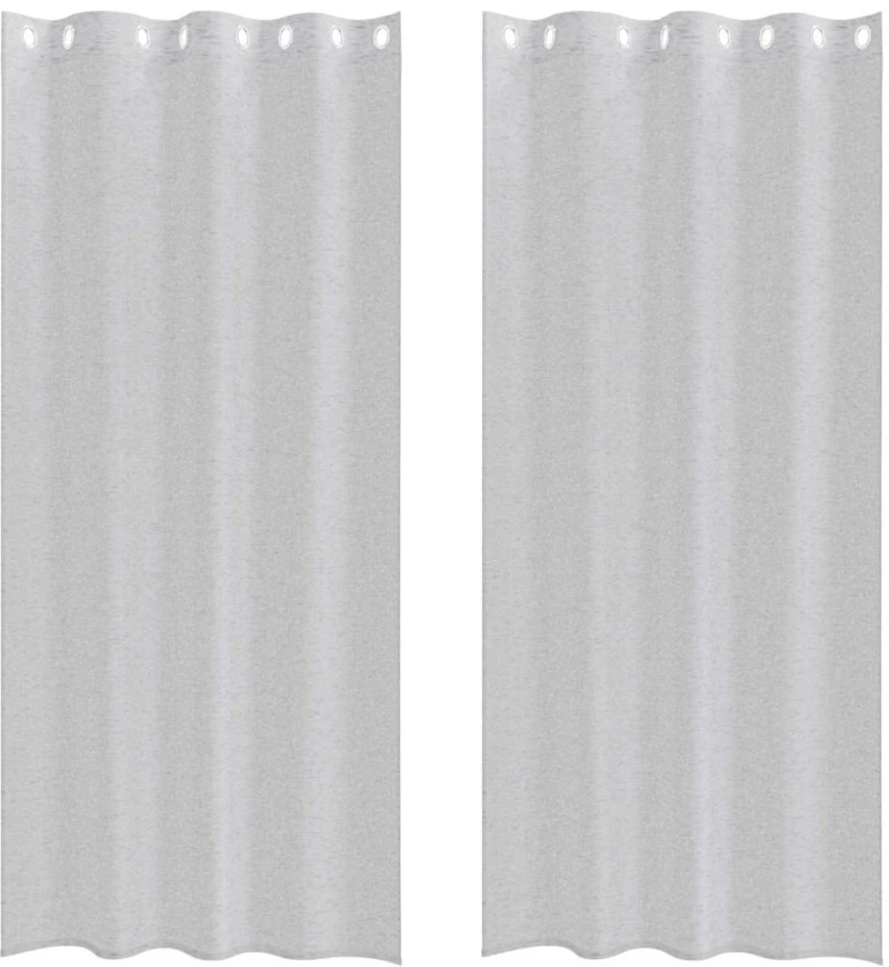 vidaXL Κουρτίνες 2 pcs Ανοιχτό γκρι 140 x 245 εκ. Πολυεστέρας