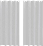 vidaXL Κουρτίνες 2 pcs Ανοιχτό γκρι 140 x 245 εκ. Πολυεστέρας