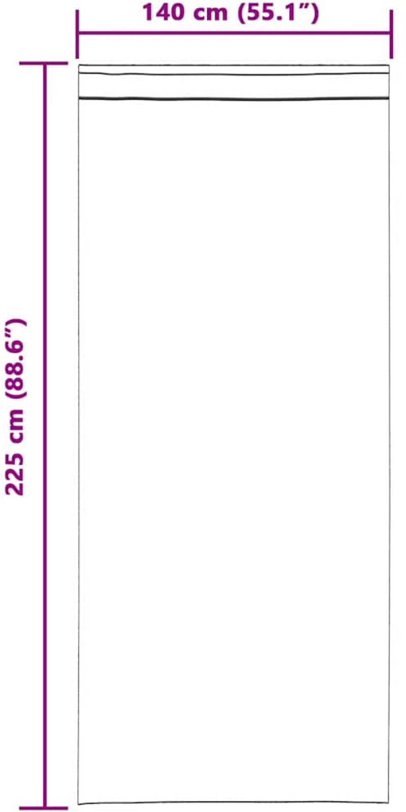 vidaXL Κουρτίνες 2 pcs Σκούρο γκρι 140 x 225 cm Πολυεστέρας