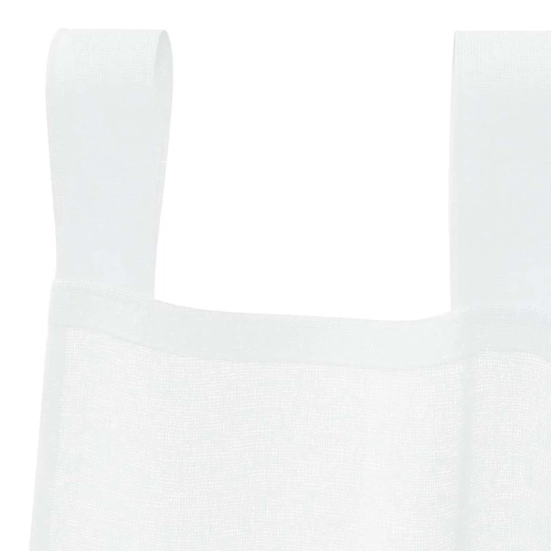 vidaXL Κουρτίνες με κουρτίνες 2 pcs Λευκό 140 x 225 cm Πολυεστέρας
