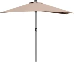vidaXL Ομπρέλα Κήπου Taupe 294 x 150 x 223 εκ ύφασμα