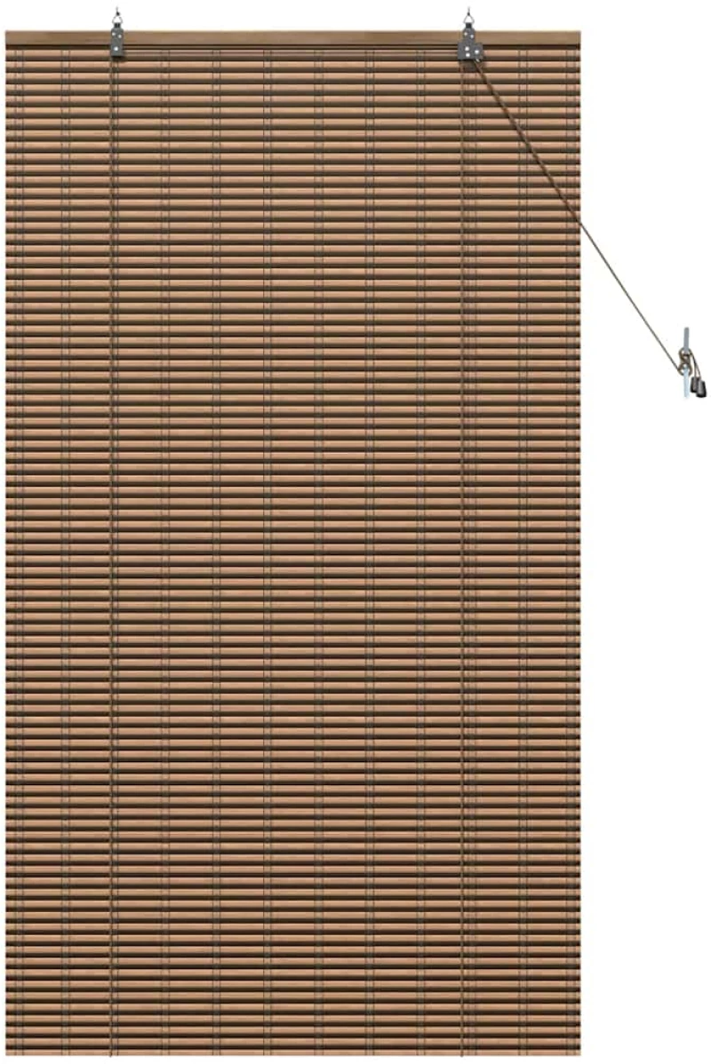 vidaXL Ρολό Παραθύρου με κουρτίνες Καφέ 100 x 160 cm Μπαμπού
