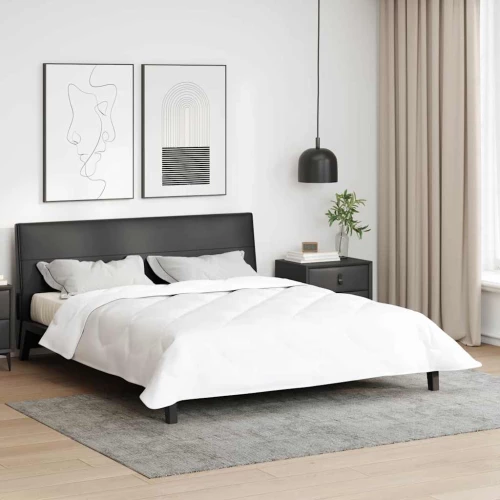 vidaXL Κουβέρτες & Κουβέρτες Λευκό 240 x 200 εκ. Μικροΐνες