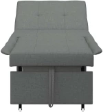 vidaXL Καναπές κρεβάτι 3 σε 1 - Σχεδιασμός pull-out, σκούρο γκρι ύφασμα