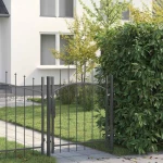 vidaXL Πύλη Κήπου με κλειδαριά Γκρι 100 x 100 cm Ατσάλι