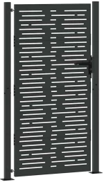 vidaXL Πύλη Κήπου Μαύρο 105 x 200 cm Ατσάλι με Επικάλυψη Πούδρας