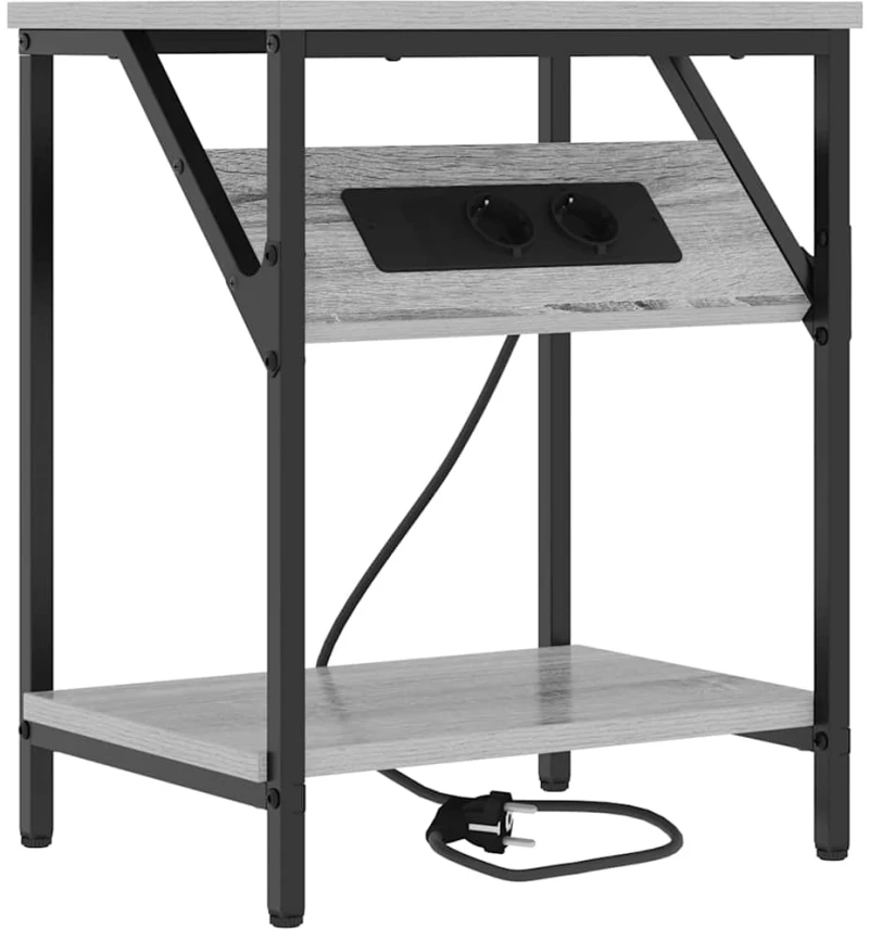vidaXL Κομοδίνο Γκρι sonoma 38 x 30 x 48 εκ. Επεξεργασμένο ξύλο