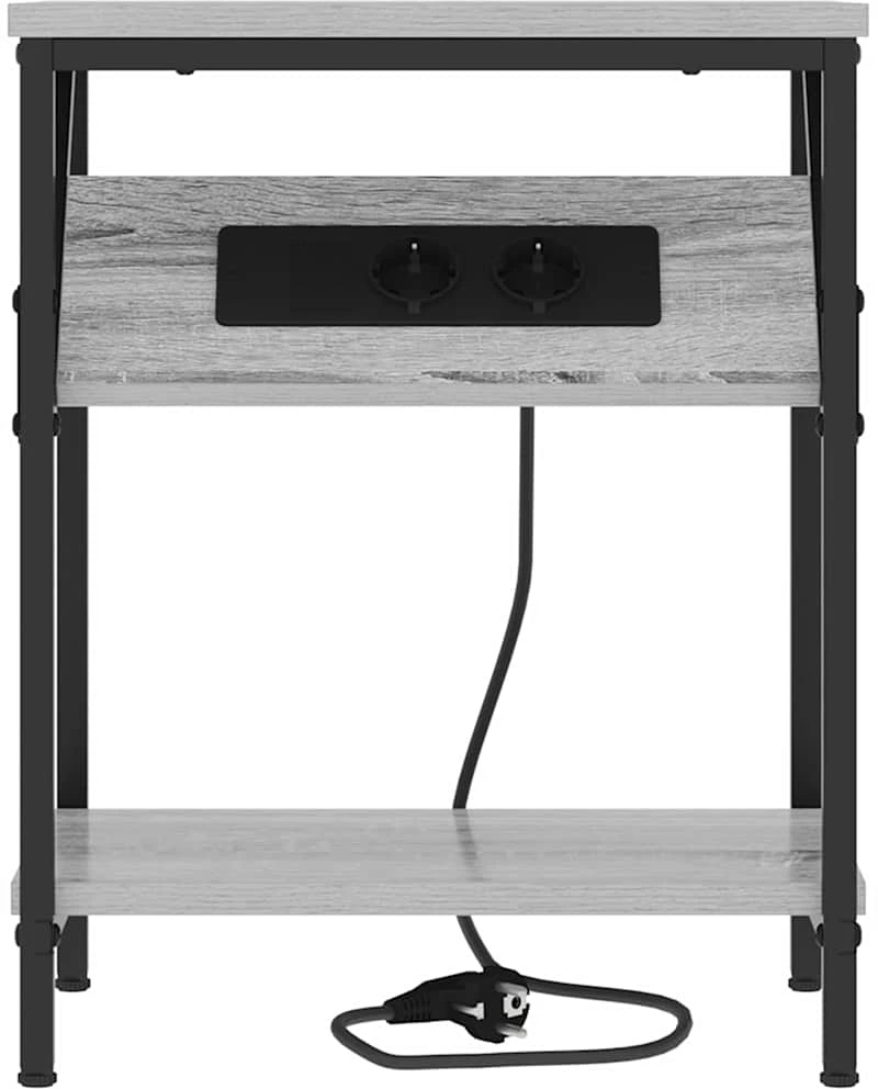 vidaXL Κομοδίνο Γκρι sonoma 38 x 30 x 48 εκ. Επεξεργασμένο ξύλο