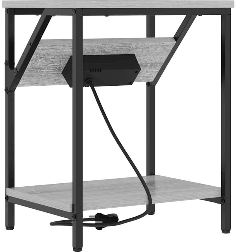 vidaXL Κομοδίνο Γκρι sonoma 38 x 30 x 48 εκ. Επεξεργασμένο ξύλο