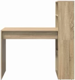 vidaXL Γραφείο με Αποθήκευση Καρυδιά Sonoma 113x54x120 εκ. Κατασκευασμένο Ξύλο