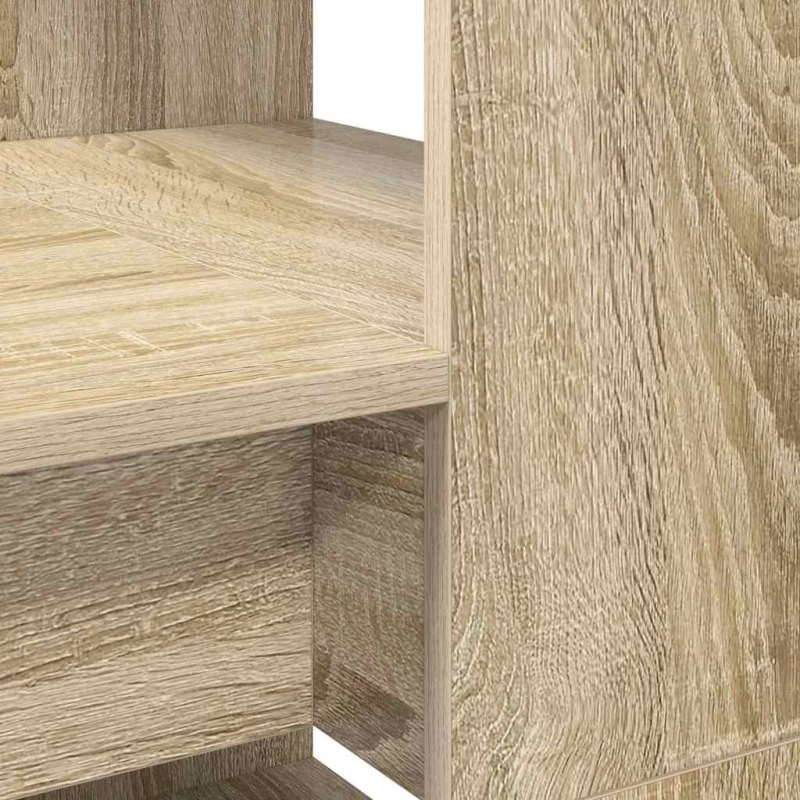 vidaXL Γραφείο με Αποθήκευση Καρυδιά Sonoma 113x54x120 εκ. Κατασκευασμένο Ξύλο