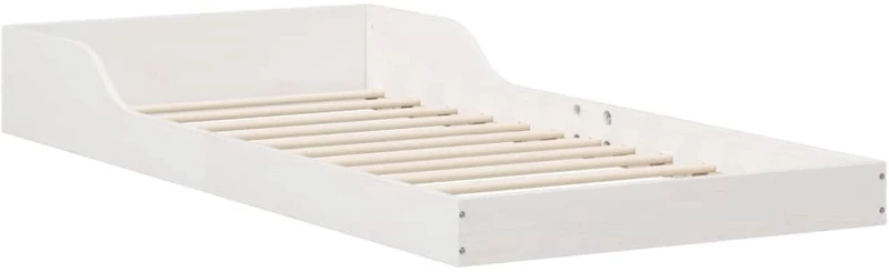 vidaXL Σκελετός Κρεβατιού Λευκό 75 x 190 cm Μασίφ ξύλο πεύκου