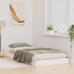 vidaXL Σκελετός Κρεβατιού Λευκό 75 x 190 cm Μασίφ ξύλο πεύκου
