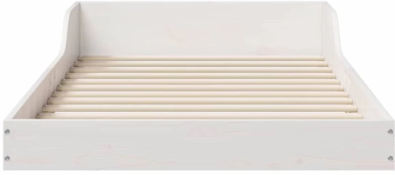 vidaXL Σκελετός Κρεβατιού Λευκό 75 x 190 cm Μασίφ ξύλο πεύκου