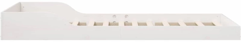 vidaXL Σκελετός Κρεβατιού Λευκό 75 x 190 cm Μασίφ ξύλο πεύκου