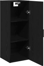 vidaXL Ντουλάπι Τοίχου Μαύρο Δρυς 34,5x34x90 εκ. από Τεχνητό Ξύλο