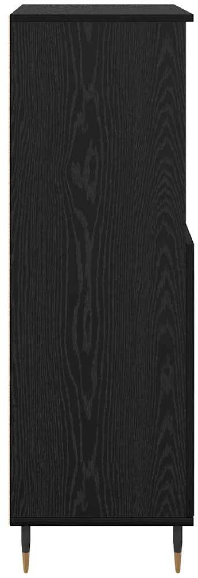 vidaXL Highboard με ράφι Μαύρο 60 x 36 x 110 εκ Επεξεργασμένο ξύλο