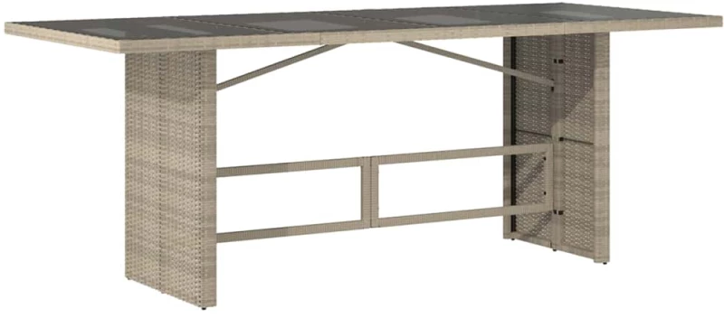 vidaXL Σετ τραπεζαρίας 9 pcs Ανοιχτό γκρι 190 x 80 x 74 εκ