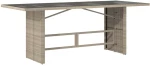 vidaXL Σετ τραπεζαρίας 9 pcs Ανοιχτό γκρι 190 x 80 x 74 εκ