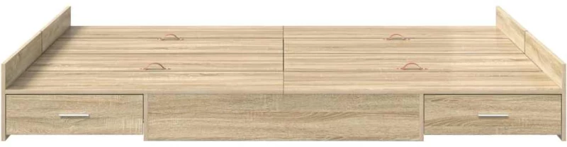 vidaXL Κρεβάτι με αποθηκευτικό χώρο Sonoma Δρυς 160 x 200 cm
