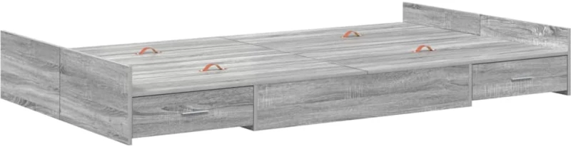vidaXL Κρεβάτι Αποθήκευσης Γκρι Σοναμά Γκρι sonoma 120 x 190 cm