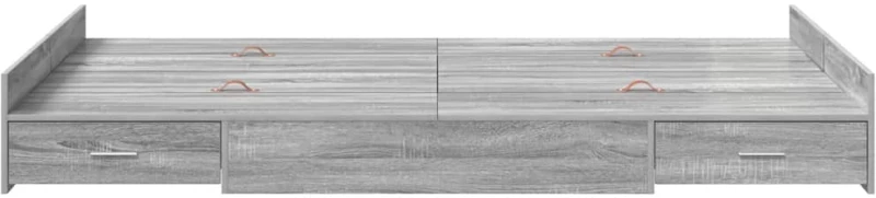 vidaXL Κρεβάτι Αποθήκευσης Γκρι Σοναμά Γκρι sonoma 120 x 190 cm